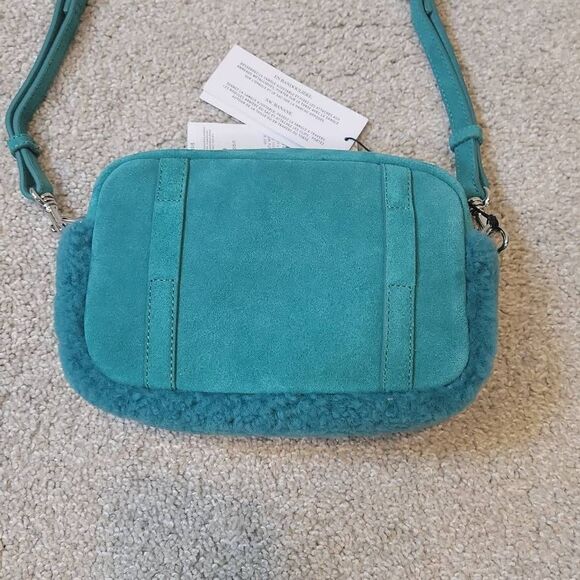 UGG Women's Crossbody Bag Janey II Sheepskin Turquoise - Picture 5 of 10